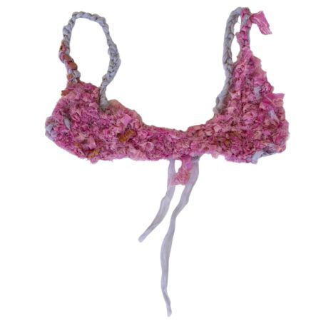 flower silk bralette
